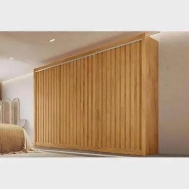 Imagem de Guarda Roupa Casal York C6 Gavetas E 3 Portas De Correr Ripada Peroba 