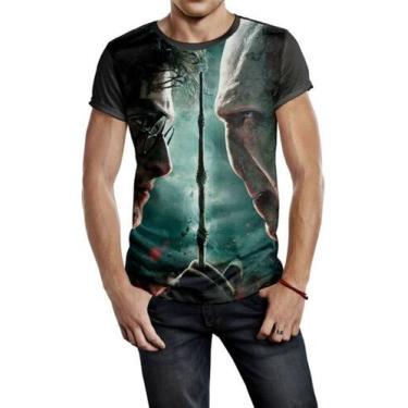 Imagem de Camiseta Masculina Do Harry Potter Ref:214 - smoke, Preto, XG