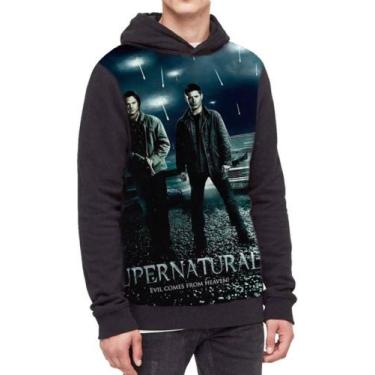 Imagem de Moletom Com Capuz Supernatural Ref:257 - smoke, Preto, P