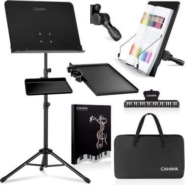 Imagem de Suporte de partituras CAHAYA Dual Use com bandeja e suporte para livro