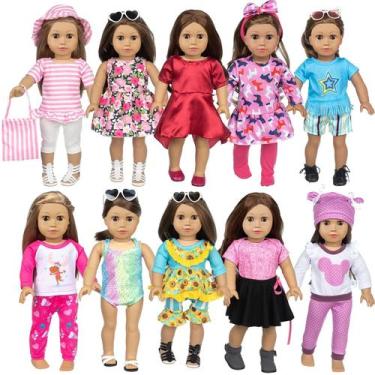 Imagem de Roupas e acessórios para bonecas BDDOLL Girl de 18 polegadas com 23 un