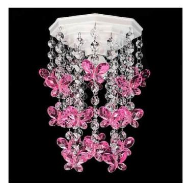 Imagem de Lustre Para Quarto Infantil Bebê Menina Ou Menino Borboletas - Lustres