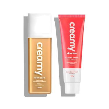 Imagem de Kit Creamy Sérum Facial Antioxidante Clareador Vitamina C Gold 30ml + Hidratante Facial Calming Cream 40g