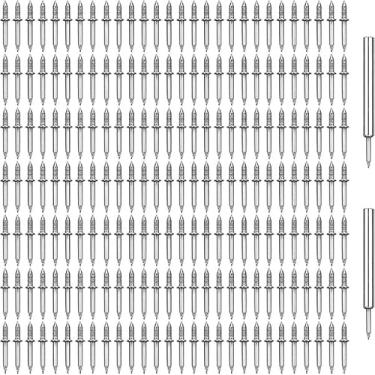 Imagem de Woyuosn Pregos de rodapé invisíveis de cabeça dupla para rodapés, unhas de dois lados sem costura para acabamento e rodapé de madeira, pregos de rodapé de cabeça dupla, inclui ferramenta de manga