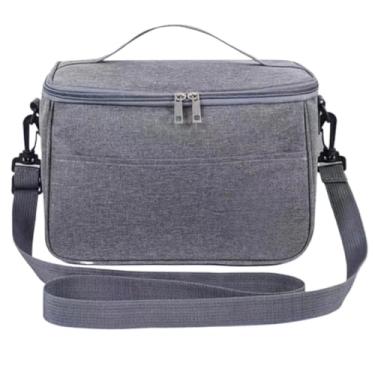 Imagem de Bolsa Térmica de Mão a Prova D'água Para Levar Sucos, Lanches e Marmitas (Cinza/G)