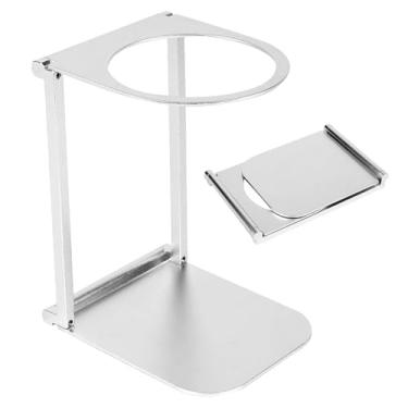 Imagem de Suporte para Gotejamento de Café, Suporte Dobrável Gotejamento Café em Liga de Alumínio Acessório Máquina Cafés Expresso para Escritório em Casa e Acampamento (Prata)