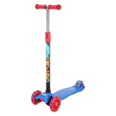 Imagem de Patinete Radical Infantil New Plus Azul com Luzes - DM Toys