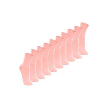 Imagem de Kit com 10 Pares de Meias Cano Longo Lupo 4575-088, Rosa
