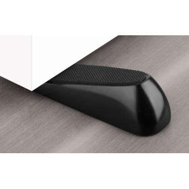 Imagem de Batentes de porta para parte inferior da porta no chão, batentes de porta de metal de silicone resistente premium cunha para carpete porta resistente, aberturas de porta