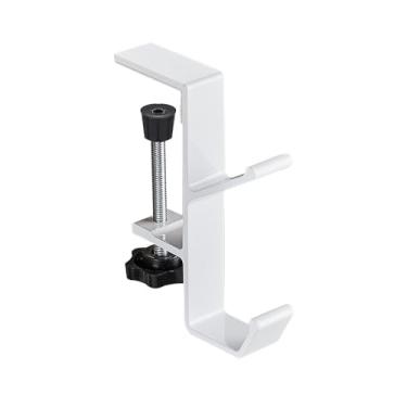 Imagem de Suporte para bolsa de mesa, suporte de gancho, suporte de fone de ouvido embaixo da mesa, gancho de mochila, gancho de mesa com braçadeira de braço ajustável, suporte de bolsa, para placa entre 1 a 5