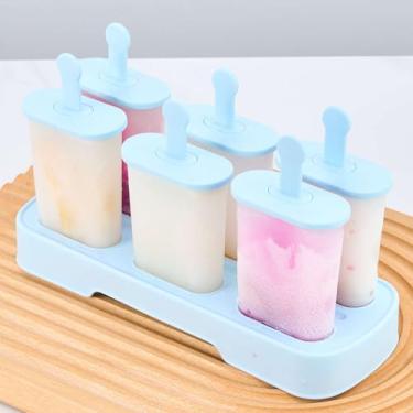 Imagem de Moldes de sorvete caseiros, moldes de picolé azul