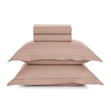 Imagem de Karsten Jogo de Cama Deliz Rosé/Rosé Queen 100% Algodão 4 peças 200 Fios