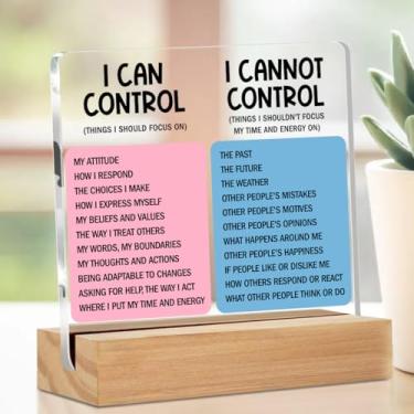 Imagem de Decoração de saúde mental terapeuta decoração de escritório para terapia conselheiro controle você mesmo sinal acrílico agradecimento presente para terapeuta 20