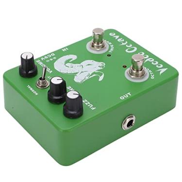 Imagem de RiToEasysports Pedal de Efeito de Guitarra True Bypass único Com Fuzz de Oitava para Guitarra Elétrica, Acessório de Instrumento Ajustável de Metal Verde para Músicos