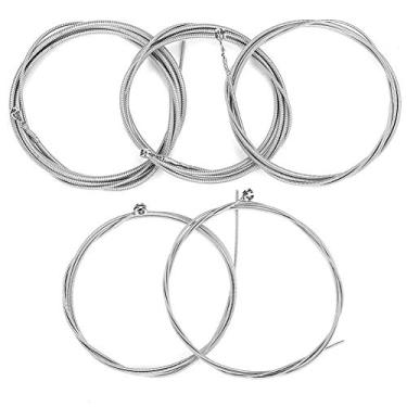 Imagem de SPYMINNPOO Cordas de Baixo Elétricas Duráveis ​​de 5 Cordas Suavemente Feitas de Liga de Aço para Experiência Musical para Iniciantes Em Baixo