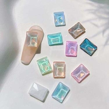 Imagem de Joias de unhas Aurora Decorações Cor Aleatória Estrelas Manicure Japonês Rômbico Acessórios para Unhas para Mulheres (D-10 peças)