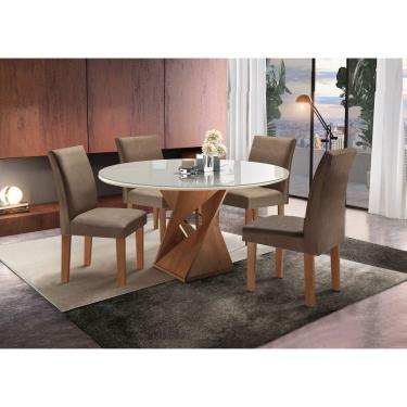 Imagem de Sala de Jantar 4 Cadeiras Vidro 1,0m - Detroit - Sky Móveis