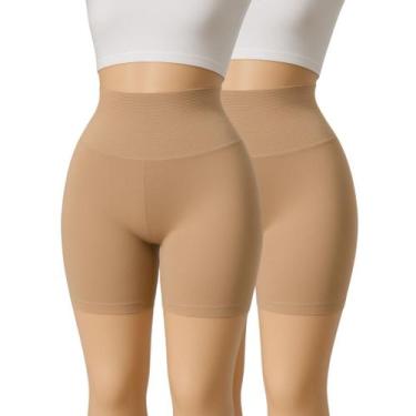 Imagem de Kit 2 Short Anágua Modeladora Plus Size Cinta Modelador Reduz Medidas 