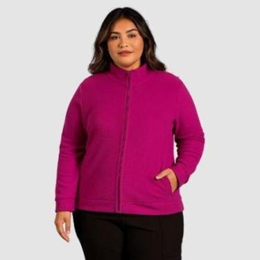 Imagem de Jaqueta Feminina Plus Size em Poliéster com Zíper e Bolsos Laterais-Feminino