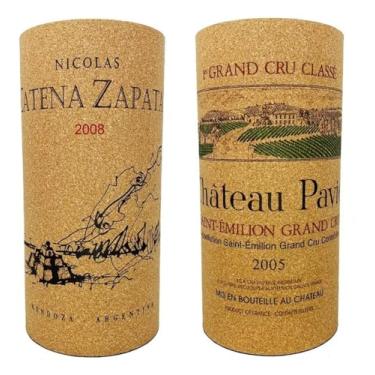 Imagem de Kit C/ 2 Banquetas Banco De Rolha De Vinho Catena + Pavie - Cortiça