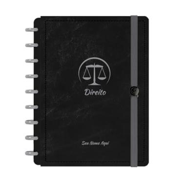 Imagem de Caderno De Disco Iscool Inteligente Personalizado 80 Folhas Profissões Preto Cinza Direito Médio M