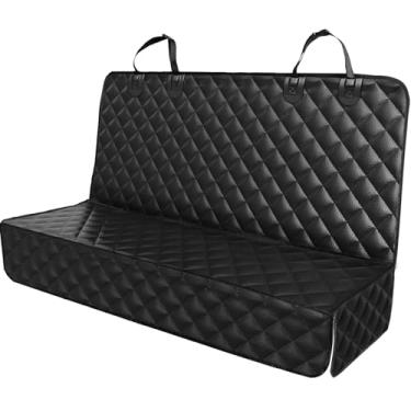 Imagem de PETICON Capa de assento de carro de cachorro para banco traseiro, capa de assento de banco impermeável de couro PU, protetor de assento de animal de estimação à prova de arranhões, antiderrapante e