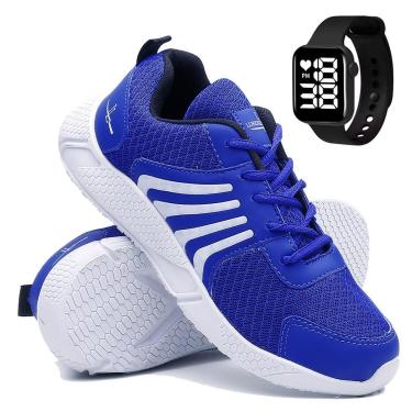 Imagem de Kit Tênis Esportivo Masculino Para Corrida e Caminhada Treino Super Leve e Macio com Relógio-Masculino