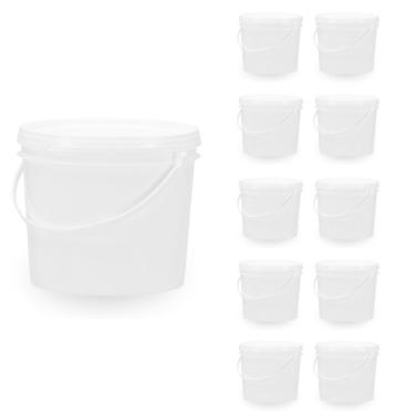 Imagem de Balde Para Presunto 1.8 Litros Branco 10 Pçs