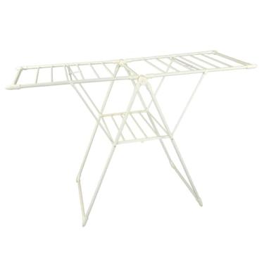 Imagem de Hhsdyl Varal Dobrável para Roupas, Varal de Asas Doméstico, Suporta 15kg, para Secagem de Roupas e Edredons em Varanda, Compacto, Dobrável para Chão