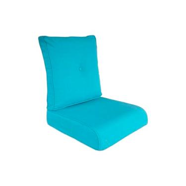 Imagem de Almofadas de cadeira com encosto alto para móveis de pátio, conjunto de almofadas de sofá de substituição de 63 x 63 x 12 cm para cadeiras de balanço de vime, sofá secional, almofada de cadeira