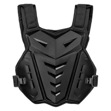 Imagem de Colete peitoral ajustável para motocicleta, revestimento respirável com espuma absorvente de choque, protetor corporal para adultos, versátil para esportes de motocross