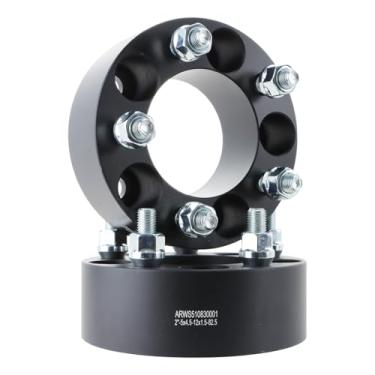 Imagem de VibeUp Adaptadores de roda 5 cm 5 x 4,5 M12 x 1,5 82,5, espaçadores de roda com 5 argolas, serve para Dodge Avenger 2008-2010, para Dodge Caliber 2007-2010, para Chrysler Sebring 2007