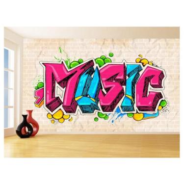 Imagem de Papel De Parede 3D Sala Quarto Musica Arte Cores 3,5M Mus27 - Você Dec