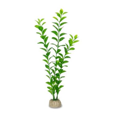 Imagem de D & K Exclusives Plantas artificiais de aquário, pacote com 10 decorações de aquário de plástico de 26,7 cm, decoração colorida de paisagem aquática para água doce, tanques tropicais (planta de folha
