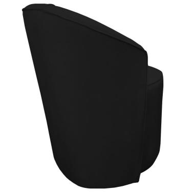 Imagem de Poltrona Redonda Serena Suede Base Fixa C05 - D'rossi Cor Preto