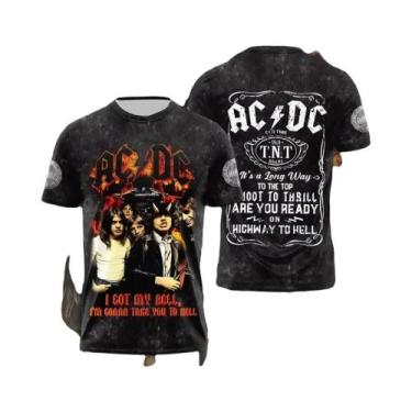 Imagem de Camiseta De Verão Para Homens Com Estampa De Banda De Rock, Gola Redon