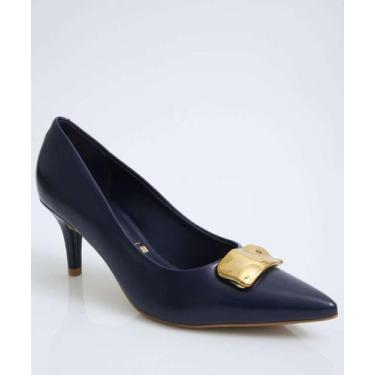 Imagem de Scarpin Feminino Bico Fino Salto Fino Vizzano-11248, Azul, 36