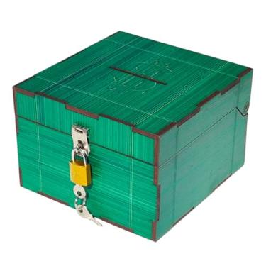 Imagem de Cofrinho Porta Dinheiro Bau Cofre Caixinha Caixa C/Cadeado (Verde)