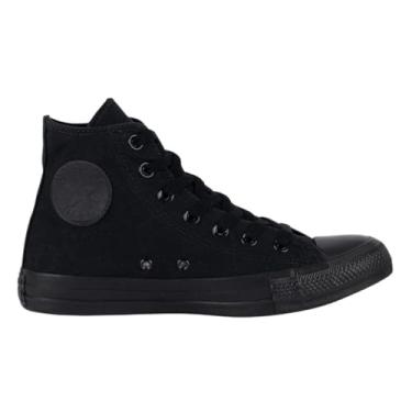 Imagem de Tênis Converse All Star Casual Hi Preto Monochrome - Cano Médio, Original, Confortável, Unissex, Ideal para o dia a dia. (Preto, BR, Adulto, Numérico, 43)