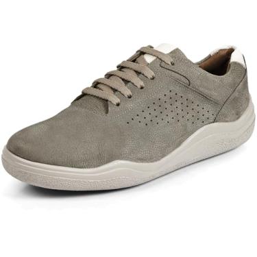 Imagem de Opananken Phanteon Mocassins masculinos casuais de couro sem cadarço - 100% couro legítimo, forro macio, palmilha de látex de ar, sola de poliuretano flexível. Leve, durável, resistente ao odor