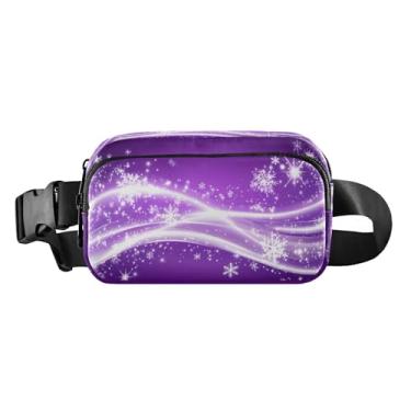 Imagem de CEBUGI Pochetes de caminhada para homens e mulheres, fundo roxo, moderno, resistente à água, com cinto ajustável para treino, viagem, corrida