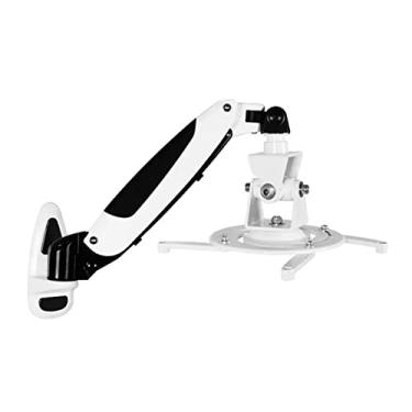 Imagem de Suporte universal para projetor, suporte de parede, mola a gás, movimento total, 2-7 kg, suporte para projetor com bandeja de gancho e parafusos de 1/10.2 cm (A)