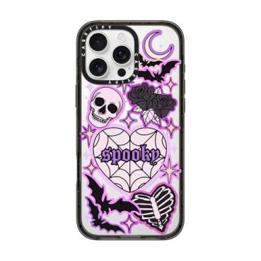 Imagem de CASETiFY Capa Impact para iPhone 16 Pro Max [2,5 m 4X proteção contra quedas de grau militar/compatível com Magsafe] - Spooky by Chiara LB Art - Preto transparente