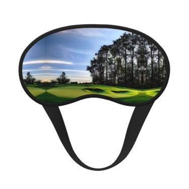 Imagem de Máscara de dormir blackout com estampa de campo de golfe e árvore, máscara para os olhos, leve, macia, para dormir, meditação, viagem, ioga