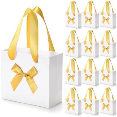 Imagem de EQOREIIN sacos de presente pequenos, pacote com 50, ouro branco