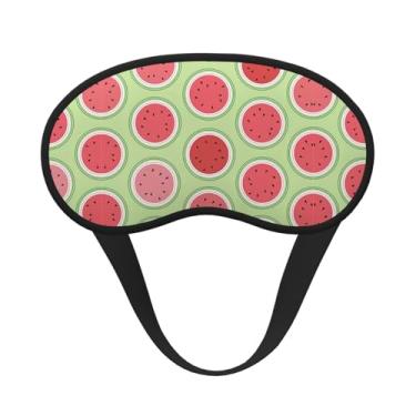 Imagem de Máscara de dormir blecaute com estampa verde melancia máscara de luz macia para dormir meditação viagem ioga