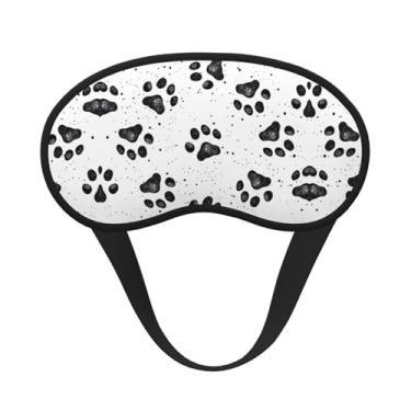 Imagem de Máscara de dormir blackout com estampa de pata de cachorro, máscara para os olhos, leve, macia, para dormir, meditação, viagem, ioga