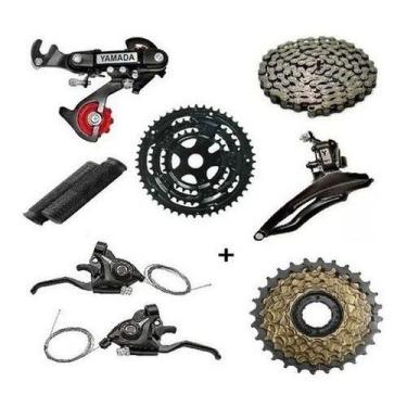 Imagem de Kit Relação 21v Bike Trocador Cambio Corrente Catraca Coroa - Importad