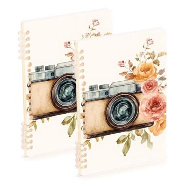 Imagem de Burbuja Cadernos com nome, papel pautado universitário A5 com 60 folhas, fichário para escritório, 2 unidades