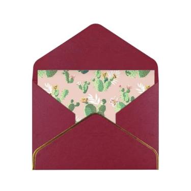 Imagem de SKKNT Cartões de felicitações com estampa de cacto para todas as ocasiões, convites de festa de aniversário de casamento, 12,7 x 15,2 cm